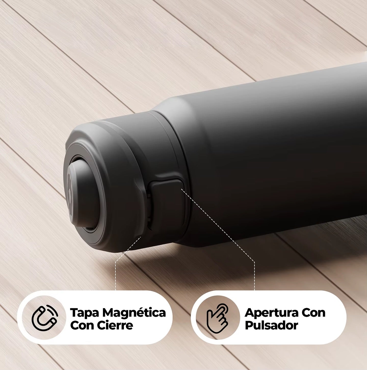 Magnetic Thermos Stainless Steel Sports Water Bottle with Magnetic Phone Holder Bouncing Cover Insulation Cup