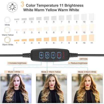 Selfie Ring Lamp Led Ring Light Selfie with Tripod Ring for Selfie Phone Video Photography Lighting for Youtube Phone Holder