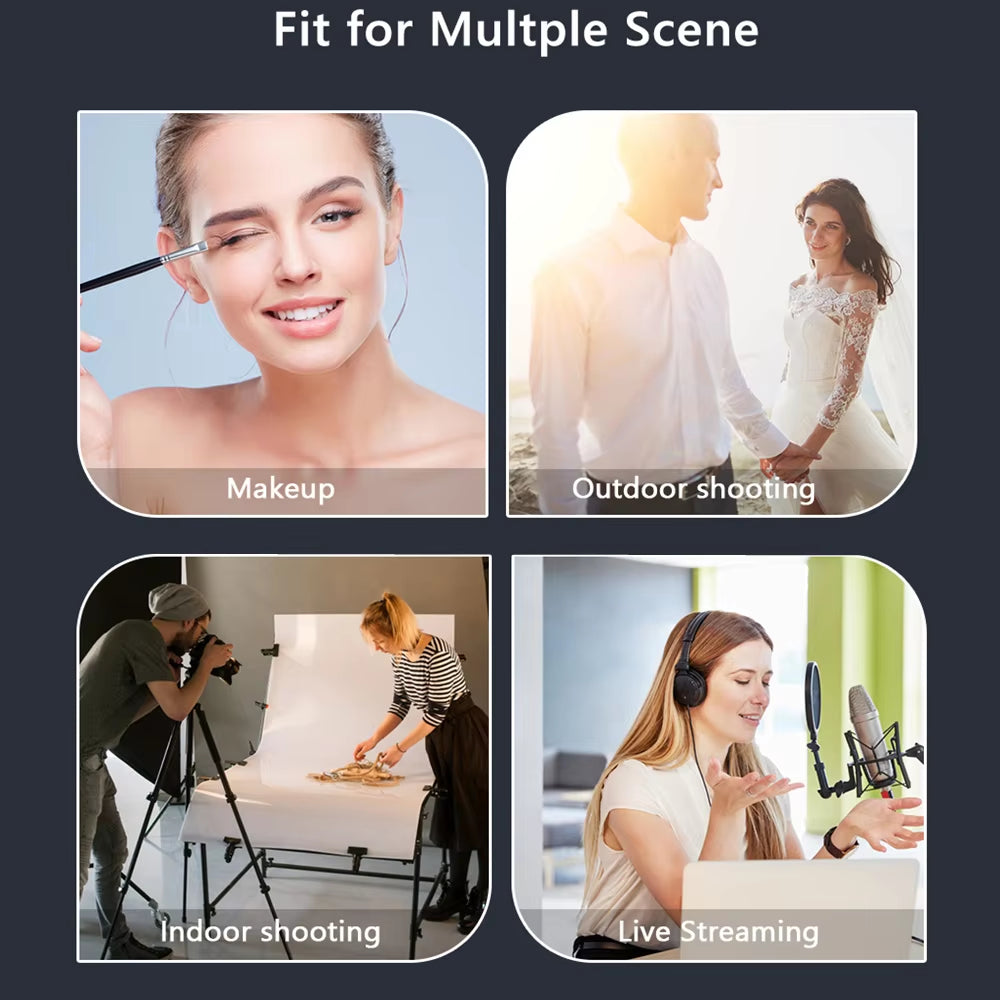 Selfie Ring Lamp Led Ring Light Selfie with Tripod Ring for Selfie Phone Video Photography Lighting for Youtube Phone Holder
